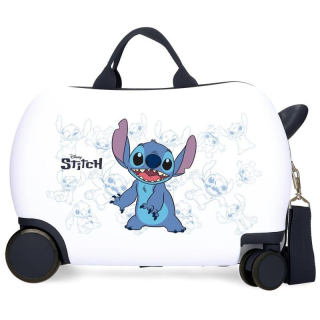 Dětský kufřík na kolečkách Lilo and Stitch Happy white 45 cm